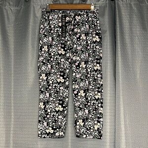 NEW MIX PINK FLORAL PATTERN SMALL STRETCH CAPRI PANTS NEW WITH TAGS